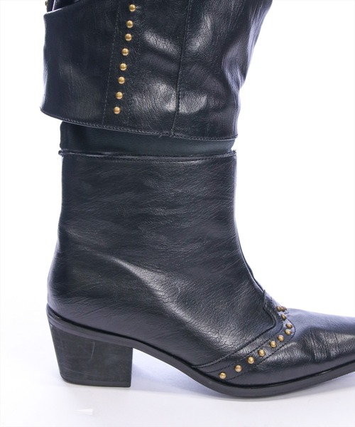 セール】ウエスタンカバーロングブーツ［Y2K カジュアル 着回し力抜群
