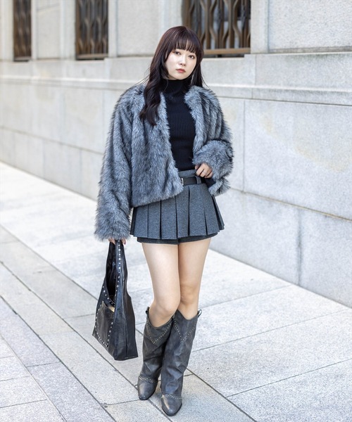 clear（クリア）の「ウエスタンカバーロングブーツ［Y2K カジュアル 着回し力抜群］（ブーツ・レディース・ブラック/グレー・M/L）」の22枚目の写真