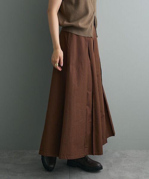 CRAFT STANDARD BOUTIQUE（クラフトスタンダードブティック）の「タックツイルプリーツスカート（スカート・レディース・ブラウン/カーキ・M/L）」の11枚目の写真
