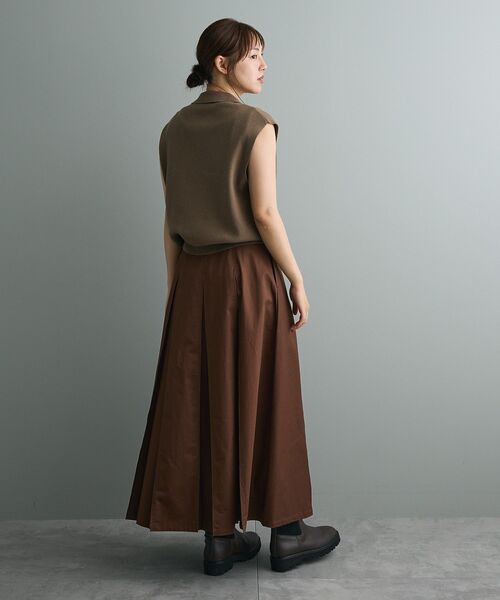 CRAFT STANDARD BOUTIQUE（クラフトスタンダードブティック）の「タックツイルプリーツスカート（スカート・レディース・ブラウン/カーキ・M/L）」の16枚目の写真