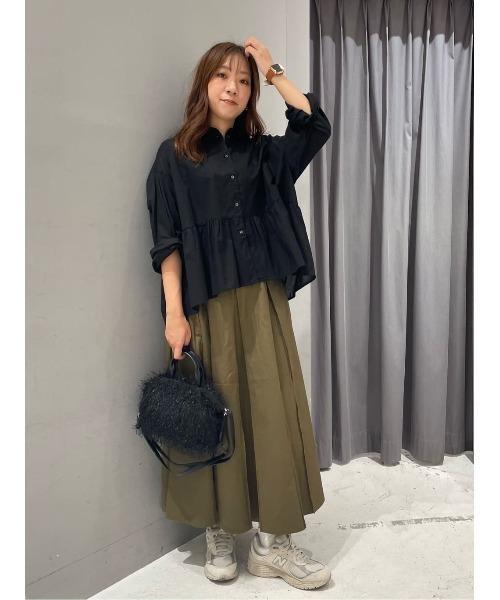 CRAFT STANDARD BOUTIQUE（クラフトスタンダードブティック）の「タックツイルプリーツスカート（スカート・レディース・ブラウン/カーキ・M/L）」の8枚目の写真