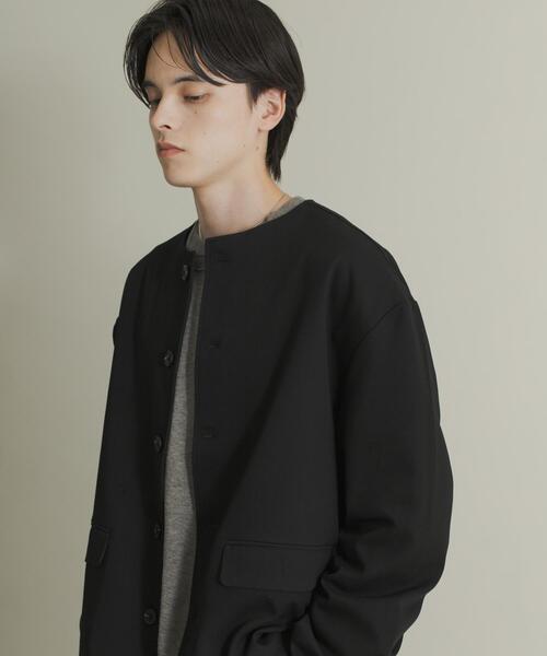 SENSE OF PLACE by URBAN RESEARCH(センスオブプレイスバイアーバンリサーチ)の「コンフォートクルーネックジャケット(その他アウター・メンズ・ブラック/グレー・MEDIUM/LARGE)」の3枚目の写真