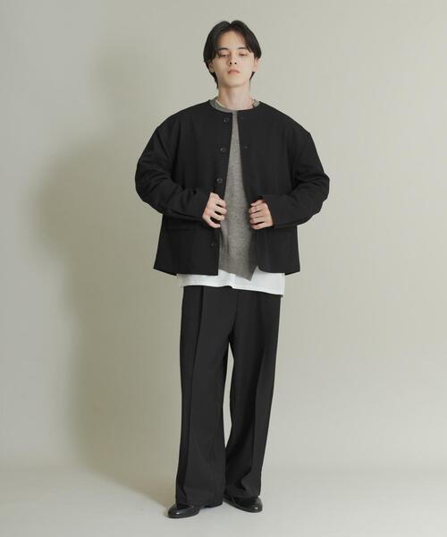 SENSE OF PLACE by URBAN RESEARCH(センスオブプレイスバイアーバンリサーチ)の「コンフォートクルーネックジャケット(その他アウター・メンズ・ブラック/グレー・MEDIUM/LARGE)」の8枚目の写真