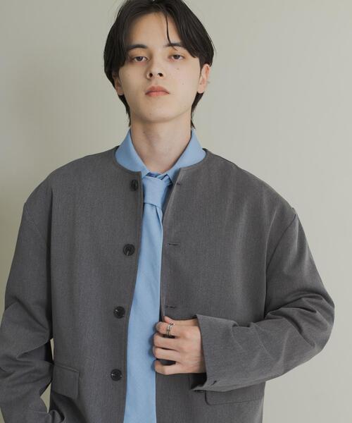 SENSE OF PLACE by URBAN RESEARCH(センスオブプレイスバイアーバンリサーチ)の「コンフォートクルーネックジャケット(その他アウター・メンズ・ブラック/グレー・MEDIUM/LARGE)」の12枚目の写真