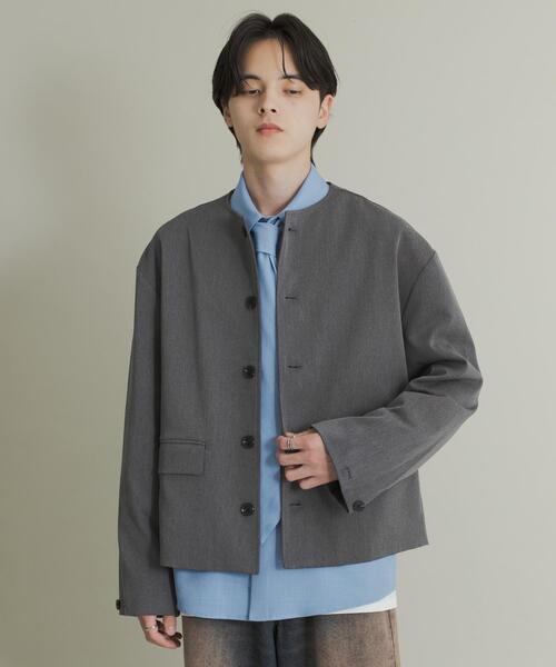 SENSE OF PLACE by URBAN RESEARCH(センスオブプレイスバイアーバンリサーチ)の「コンフォートクルーネックジャケット(その他アウター・メンズ・ブラック/グレー・MEDIUM/LARGE)」の14枚目の写真