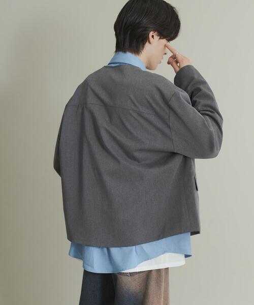 SENSE OF PLACE by URBAN RESEARCH(センスオブプレイスバイアーバンリサーチ)の「コンフォートクルーネックジャケット(その他アウター・メンズ・ブラック/グレー・MEDIUM/LARGE)」の16枚目の写真