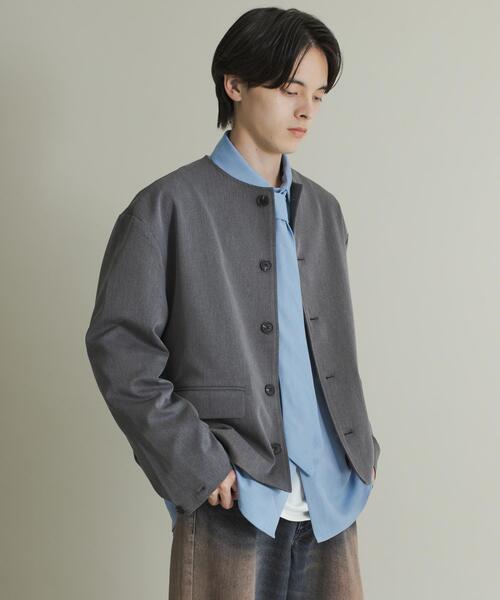 SENSE OF PLACE by URBAN RESEARCH(センスオブプレイスバイアーバンリサーチ)の「コンフォートクルーネックジャケット(その他アウター・メンズ・ブラック/グレー・MEDIUM/LARGE)」の18枚目の写真