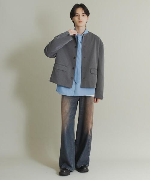 SENSE OF PLACE by URBAN RESEARCH(センスオブプレイスバイアーバンリサーチ)の「コンフォートクルーネックジャケット(その他アウター・メンズ・ブラック/グレー・MEDIUM/LARGE)」の19枚目の写真