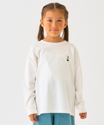 minimal | くまワンポイント天竺ロングＴシャツ(Tシャツ/カットソー)