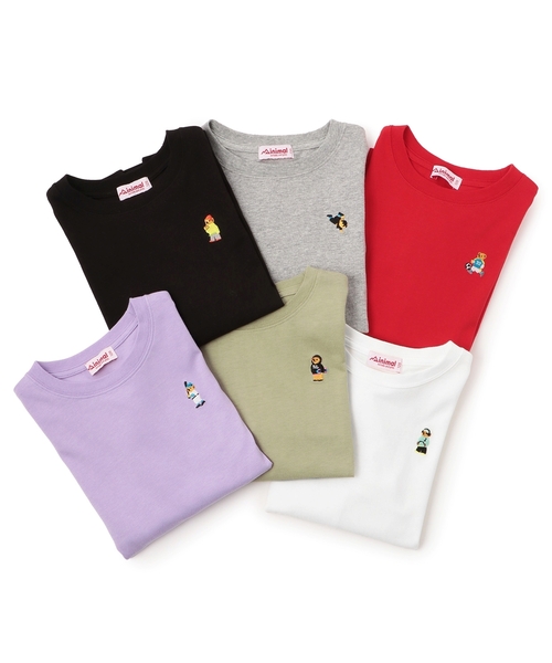 minimal(ミニマル)の「くまワンポイント天竺ロングTシャツ(Tシャツ/カットソー・キッズ・オフホワイト/ブラック/レッド/トップグレー/ラベンダー/カーキ・100cm/90cm/130cm/120cm/110cm/140cm)」の16枚目の写真