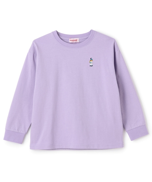 minimal(ミニマル)の「くまワンポイント天竺ロングTシャツ(Tシャツ/カットソー・キッズ・オフホワイト/ブラック/レッド/トップグレー/ラベンダー/カーキ・100cm/90cm/130cm/120cm/110cm/140cm)」の14枚目の写真