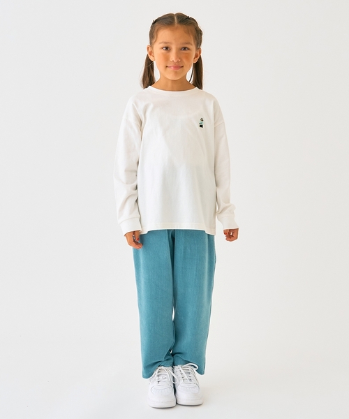 minimal(ミニマル)の「くまワンポイント天竺ロングTシャツ(Tシャツ/カットソー・キッズ・オフホワイト/ブラック/レッド/トップグレー/ラベンダー/カーキ・100cm/90cm/130cm/120cm/110cm/140cm)」の12枚目の写真