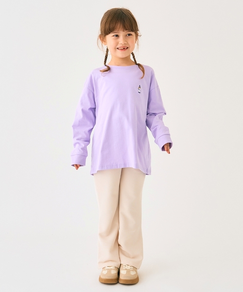 minimal(ミニマル)の「くまワンポイント天竺ロングTシャツ(Tシャツ/カットソー・キッズ・オフホワイト/ブラック/レッド/トップグレー/ラベンダー/カーキ・100cm/90cm/130cm/120cm/110cm/140cm)」の10枚目の写真