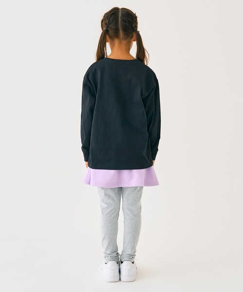 minimal(ミニマル)の「くまワンポイント天竺ロングTシャツ(Tシャツ/カットソー・キッズ・オフホワイト/ブラック/レッド/トップグレー/ラベンダー/カーキ・100cm/90cm/130cm/120cm/110cm/140cm)」の7枚目の写真