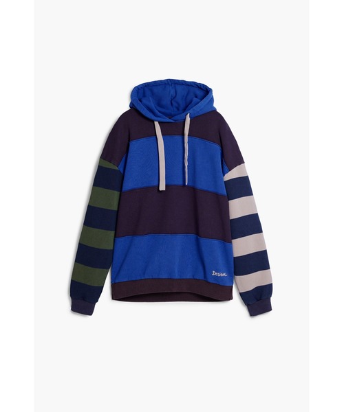 Desigual(デシグアル)の「マルチカラーブロックフーディー ストリート(スウェット・メンズ・マルチ・S/M/L/XL)」の1枚目の写真