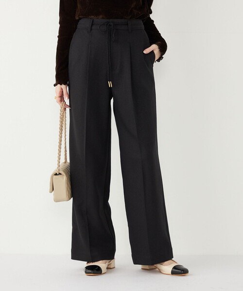 【新品タグ付き♡定価3.8万】MHL コットンウールツイルバンドカラーワンピース 花柄 ピンタックワンピース ロング ＜撫子と松葉/空色＞ | 京