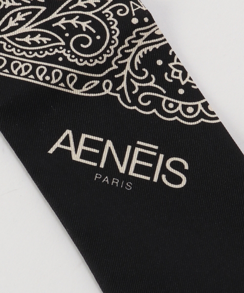 SLOBE IENA（スローブイエナ）の「AENEIS/エネス シルクバンダナ MINIMAL BANBANA（ストール/ショール・レディース・ブラウン/ブラック・FREE）」の7枚目の写真