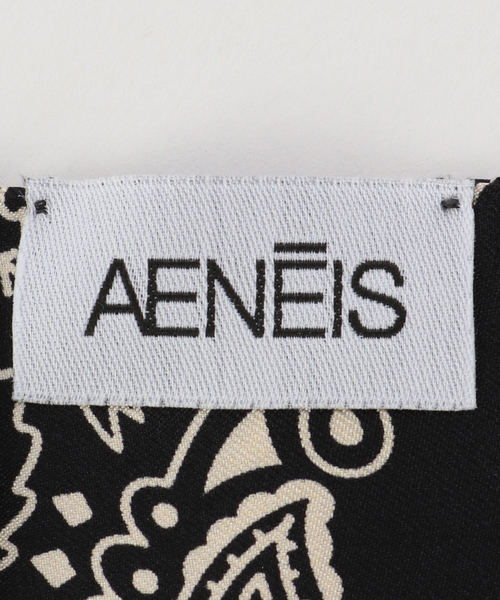 SLOBE IENA（スローブイエナ）の「AENEIS/エネス シルクバンダナ MINIMAL BANBANA（ストール/ショール・レディース・ブラウン/ブラック・FREE）」の8枚目の写真