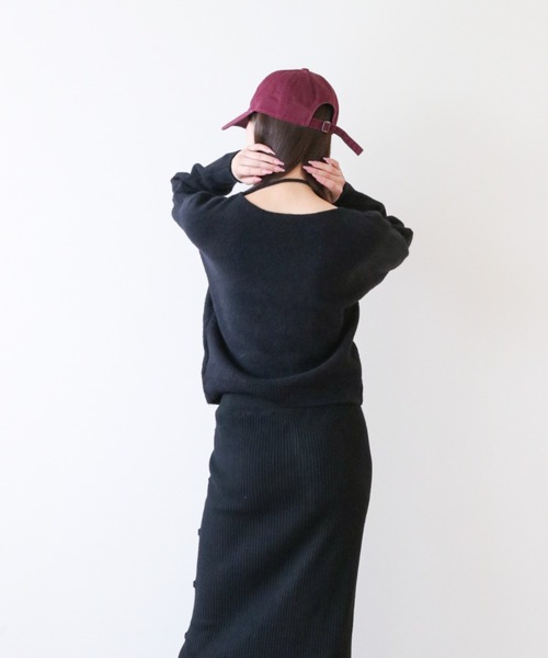 a lot of love（ア ロット オブ ラブ）の「ネックリボン モヘアニット（ニット/セーター・レディース・オフホワイト/グレー/ブルー/ブラック/ラベンダー・FREE）」の8枚目の写真