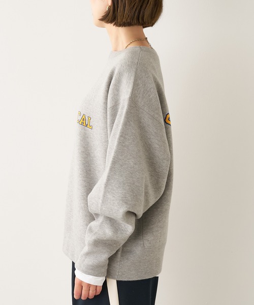 St.Johns 3rd club（セントジョンズサードクラブ）の「【St.Johns 3rd club】CAL×CLEVELAND ロゴニットプルオーバー（ニット/セーター・レディース・グレー・FREE）」の8枚目の写真