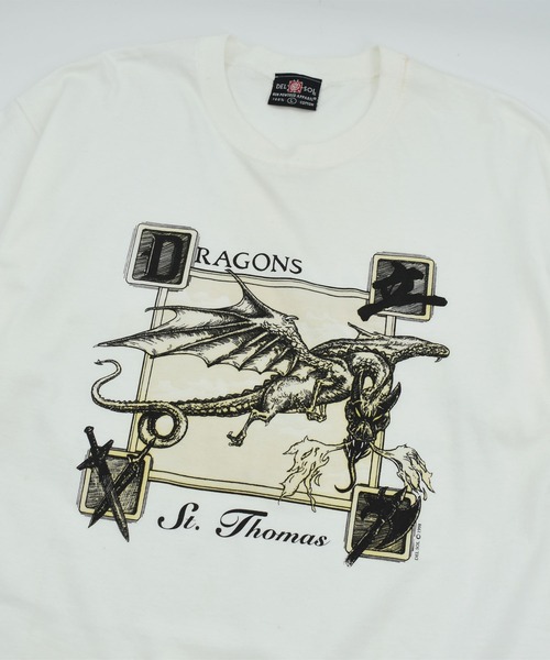 LABORATORY R（ラボラトリーアール）の「【USED】90’s DELSOL “DRAGON” アート Tシャツ（Tシャツ/カットソー・メンズ・ホワイト・LARGE）」の5枚目の写真