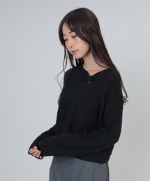 ribbon motif knit pullover