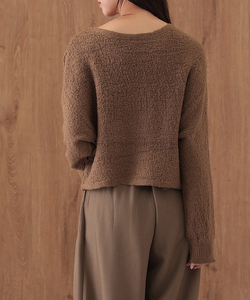 SUWDEE(スーディー)の「ribbon motif knit pullover(ニット/セーター・レディース・キャメル/ブラック/アイボリー・FREE)」の14枚目の写真