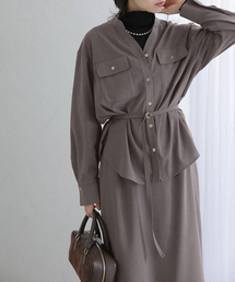 La TOTALITE | 【洗える】ワークディテールセットアップ(ワンピース)