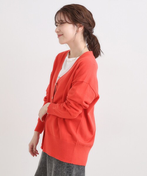 DRESKIP（ドレスキップ）の「【洗える】もちもち ミドル丈ニットカーディガン（カーディガン/ボレロ・レディース・グレー/ブラック/ブルー系その他/オレンジ・01/02/03/04）」の22枚目の写真