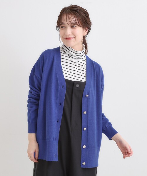 DRESKIP（ドレスキップ）の「【洗える】もちもち ミドル丈ニットカーディガン（カーディガン/ボレロ・レディース・グレー/ブラック/ブルー系その他/オレンジ・01/02/03/04）」の18枚目の写真