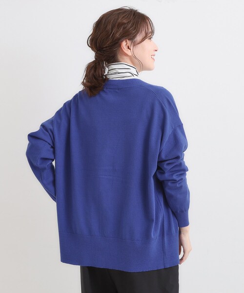 DRESKIP（ドレスキップ）の「【洗える】もちもち ミドル丈ニットカーディガン（カーディガン/ボレロ・レディース・グレー/ブラック/ブルー系その他/オレンジ・01/02/03/04）」の17枚目の写真