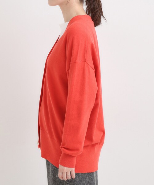 DRESKIP（ドレスキップ）の「【洗える】もちもち ミドル丈ニットカーディガン（カーディガン/ボレロ・レディース・グレー/ブラック/ブルー系その他/オレンジ・01/02/03/04）」の16枚目の写真