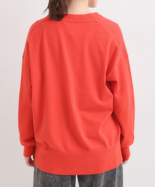 DRESKIP（ドレスキップ）の「【洗える】もちもち ミドル丈ニットカーディガン（カーディガン/ボレロ・レディース・グレー/ブラック/ブルー系その他/オレンジ・01/02/03/04）」の13枚目の写真