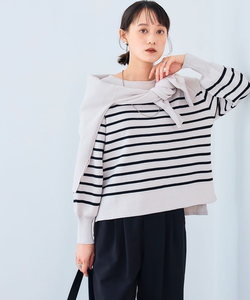 CROSS FUNCTION（クロスファンクション）の「《洗える》サマ美え マシュマロミラノバルーンスリーブニット【CROSS FUNCTION/クロスファンクション】（ニット/セーター・レディース・ブラック/ホワイト系その他/チャコールグレー/レッド/ライトベージュ/ブラウン系その他・M/L/LL）」の19枚目の写真