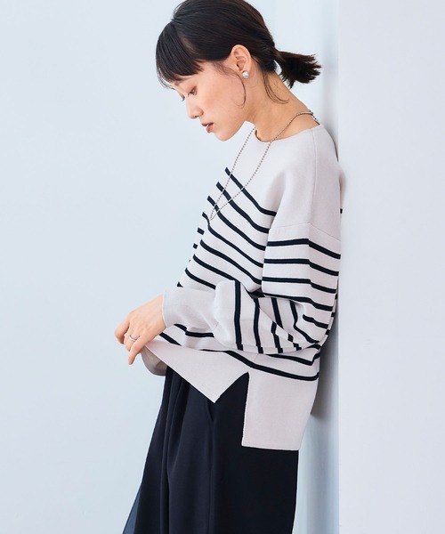 CROSS FUNCTION（クロスファンクション）の「《洗える》サマ美え マシュマロミラノバルーンスリーブニット【CROSS FUNCTION/クロスファンクション】（ニット/セーター・レディース・ブラック/ホワイト系その他/チャコールグレー/レッド/ライトベージュ/ブラウン系その他・M/L/LL）」の20枚目の写真