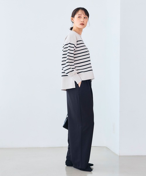 CROSS FUNCTION（クロスファンクション）の「《洗える》サマ美え マシュマロミラノバルーンスリーブニット【CROSS FUNCTION/クロスファンクション】（ニット/セーター・レディース・ブラック/ホワイト系その他/チャコールグレー/レッド/ライトベージュ/ブラウン系その他・M/L/LL）」の21枚目の写真