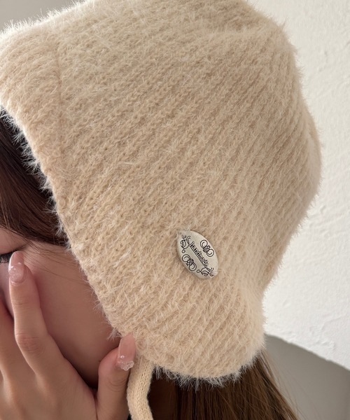 kutir（クティール）の「kutirlune／シャギーニットキャップ（ニットキャップ/ビーニー・レディース・ライトホワイト/ブラック/レッド・FREE）」の14枚目の写真