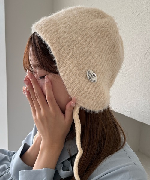 kutir（クティール）の「kutirlune／シャギーニットキャップ（ニットキャップ/ビーニー・レディース・ライトホワイト/ブラック/レッド・FREE）」の15枚目の写真