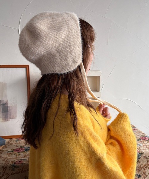 kutir（クティール）の「kutirlune／シャギーニットキャップ（ニットキャップ/ビーニー・レディース・ライトホワイト/ブラック/レッド・FREE）」の17枚目の写真