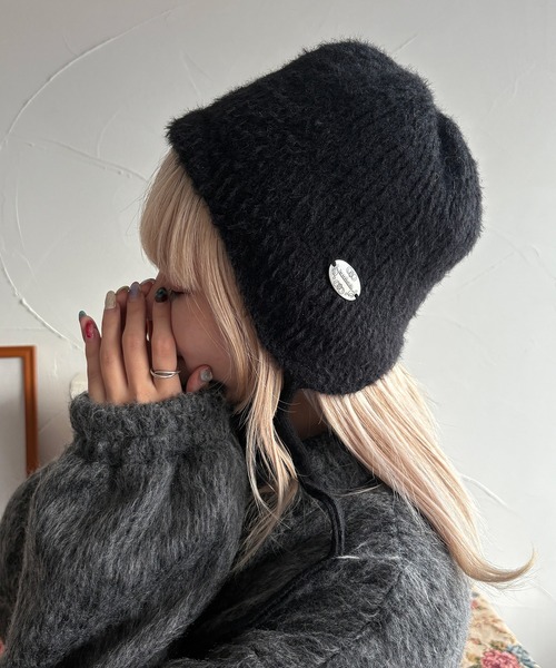 kutir（クティール）の「kutirlune／シャギーニットキャップ（ニットキャップ/ビーニー・レディース・ライトホワイト/ブラック/レッド・FREE）」の18枚目の写真