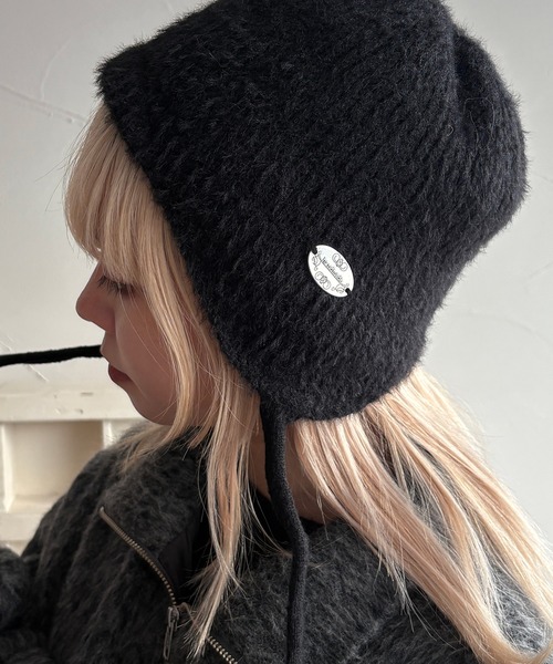 kutir（クティール）の「kutirlune／シャギーニットキャップ（ニットキャップ/ビーニー・レディース・ライトホワイト/ブラック/レッド・FREE）」の19枚目の写真