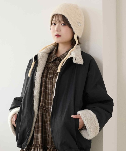 kutir（クティール）の「kutirlune／シャギーニットキャップ（ニットキャップ/ビーニー・レディース・ライトホワイト/ブラック/レッド・FREE）」の6枚目の写真