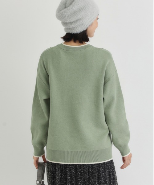 Right-on(ライトオン)の「HONEYSUCKLE ROSE(ハニーサックルローズ)【レディース】スウェットライク刺繍セーター(洗濯機で洗える)(ニット/セーター・レディース・オフホワイト/ブラック/グリーン・M/L/S)」の19枚目の写真