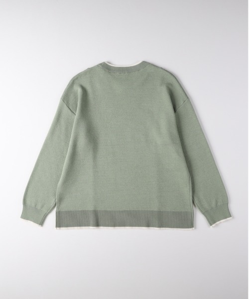 Right-on(ライトオン)の「HONEYSUCKLE ROSE(ハニーサックルローズ)【レディース】スウェットライク刺繍セーター(洗濯機で洗える)(ニット/セーター・レディース・オフホワイト/ブラック/グリーン・M/L/S)」の7枚目の写真