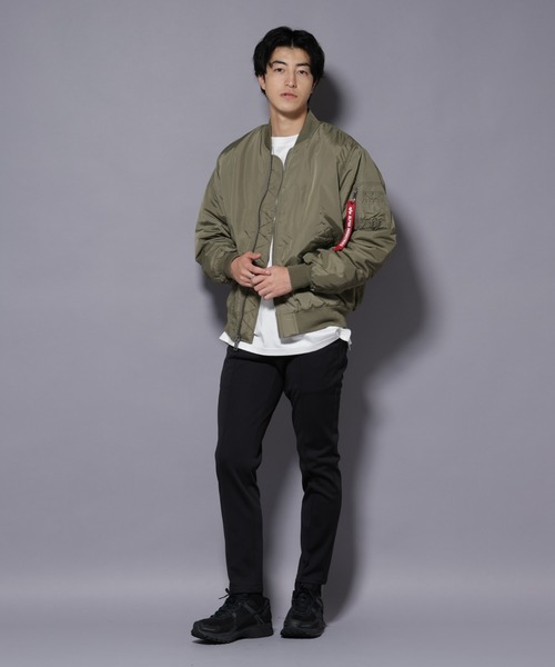 Alpha Industries（アルファインダストリーズ）の「ALPHA INDUSTRIES/MA-1 OXFORD FLIGHT JACKET（MA-1・メンズ・ブラウン/ブラック・L/M）」の7枚目の写真