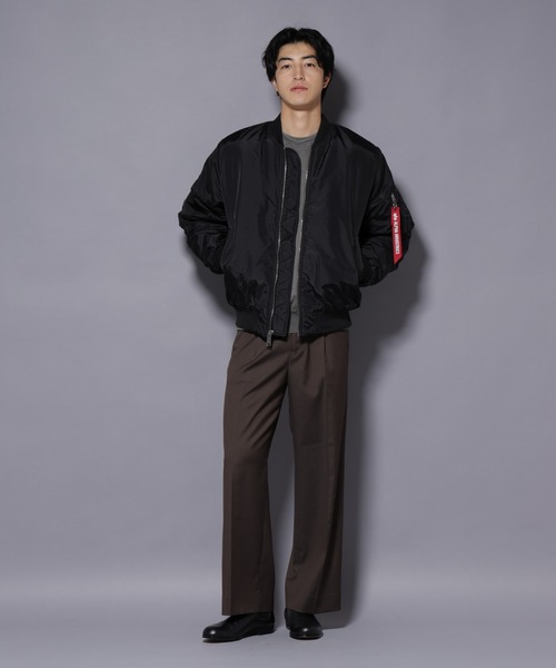 Alpha Industries（アルファインダストリーズ）の「ALPHA INDUSTRIES/MA-1 OXFORD FLIGHT JACKET（MA-1・メンズ・ブラウン/ブラック・L/M）」の13枚目の写真