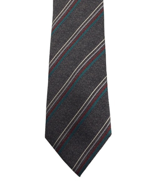Perfect Suit FActory（パーフェクトスーツファクトリー）の「ウォームシルクネクタイ　ストライプ　グレー/ベージュ/ワイン/ネイビー（ネクタイ・メンズ・ワイン/チャコールグレー/ネイビー/ベージュ・FREE）」の5枚目の写真