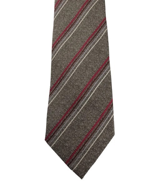 Perfect Suit FActory（パーフェクトスーツファクトリー）の「ウォームシルクネクタイ　ストライプ　グレー/ベージュ/ワイン/ネイビー（ネクタイ・メンズ・ワイン/チャコールグレー/ネイビー/ベージュ・FREE）」の7枚目の写真