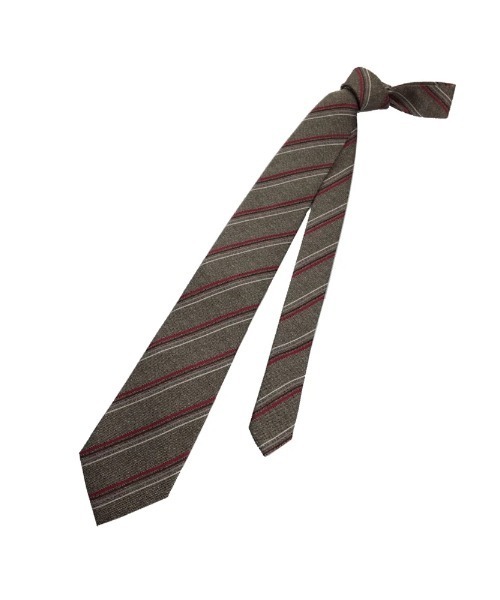 Perfect Suit FActory（パーフェクトスーツファクトリー）の「ウォームシルクネクタイ　ストライプ　グレー/ベージュ/ワイン/ネイビー（ネクタイ・メンズ・ワイン/チャコールグレー/ネイビー/ベージュ・FREE）」の8枚目の写真