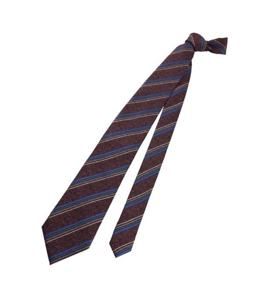 Perfect Suit FActory（パーフェクトスーツファクトリー）の「ウォームシルクネクタイ　ストライプ　グレー/ベージュ/ワイン/ネイビー（ネクタイ・メンズ・ワイン/チャコールグレー/ネイビー/ベージュ・FREE）」の12枚目の写真